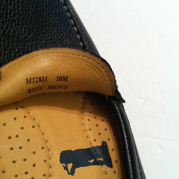 1901 MENS NEW BLACK LEATHER SLIP-ON LOAFERS SIZE: 10M main image 4